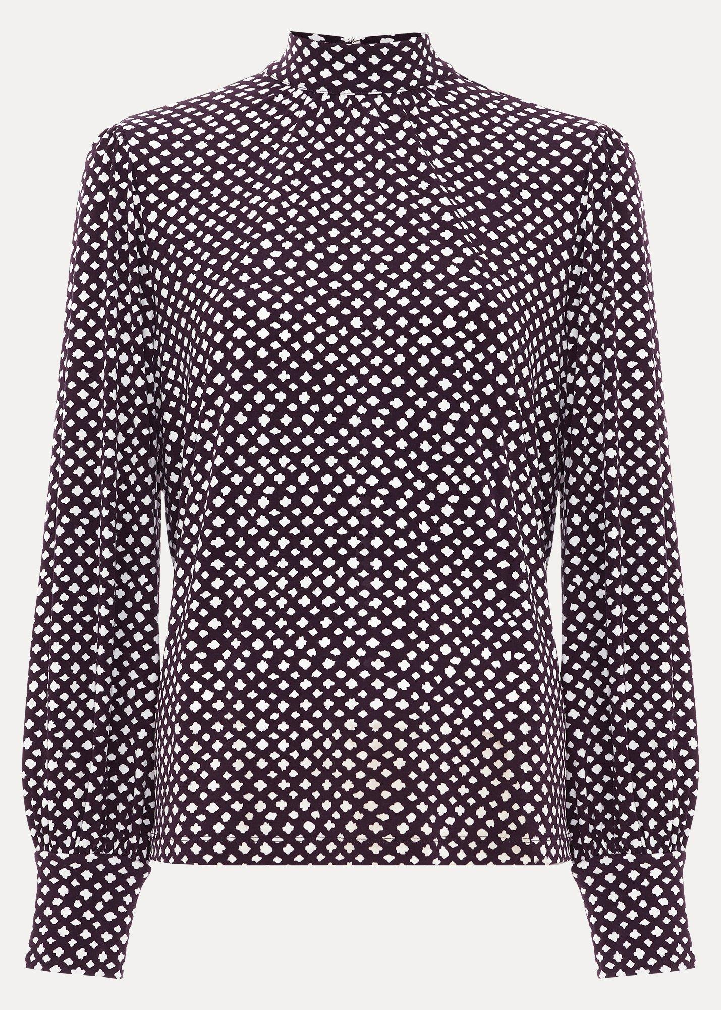 Petite Esme High Neck Printed Top