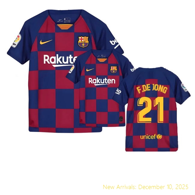 2019-2020 Barcelona Barca Official Home Nike Shirt (Kids) (F.De Jong