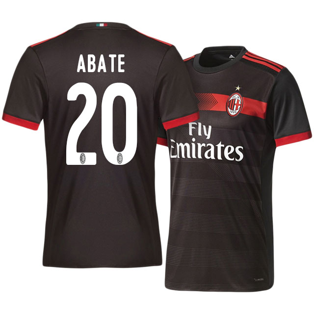 AC Milan Third 201718 Ignazio Abate 20 Soccer Jersey Shirt - Official