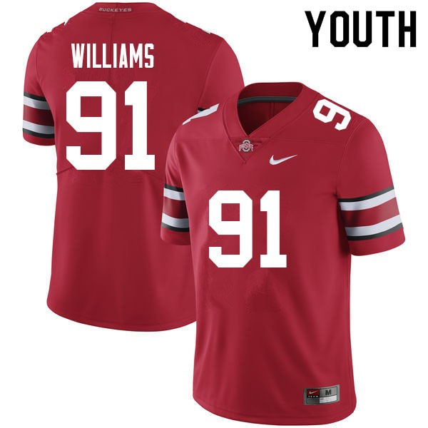 Youth(kids) Ohio State Buckeyes #91 Tyleik Williams Pro Football