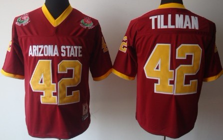 Men's None Red 2024 moisture wicking Pat Tillman #42 college football