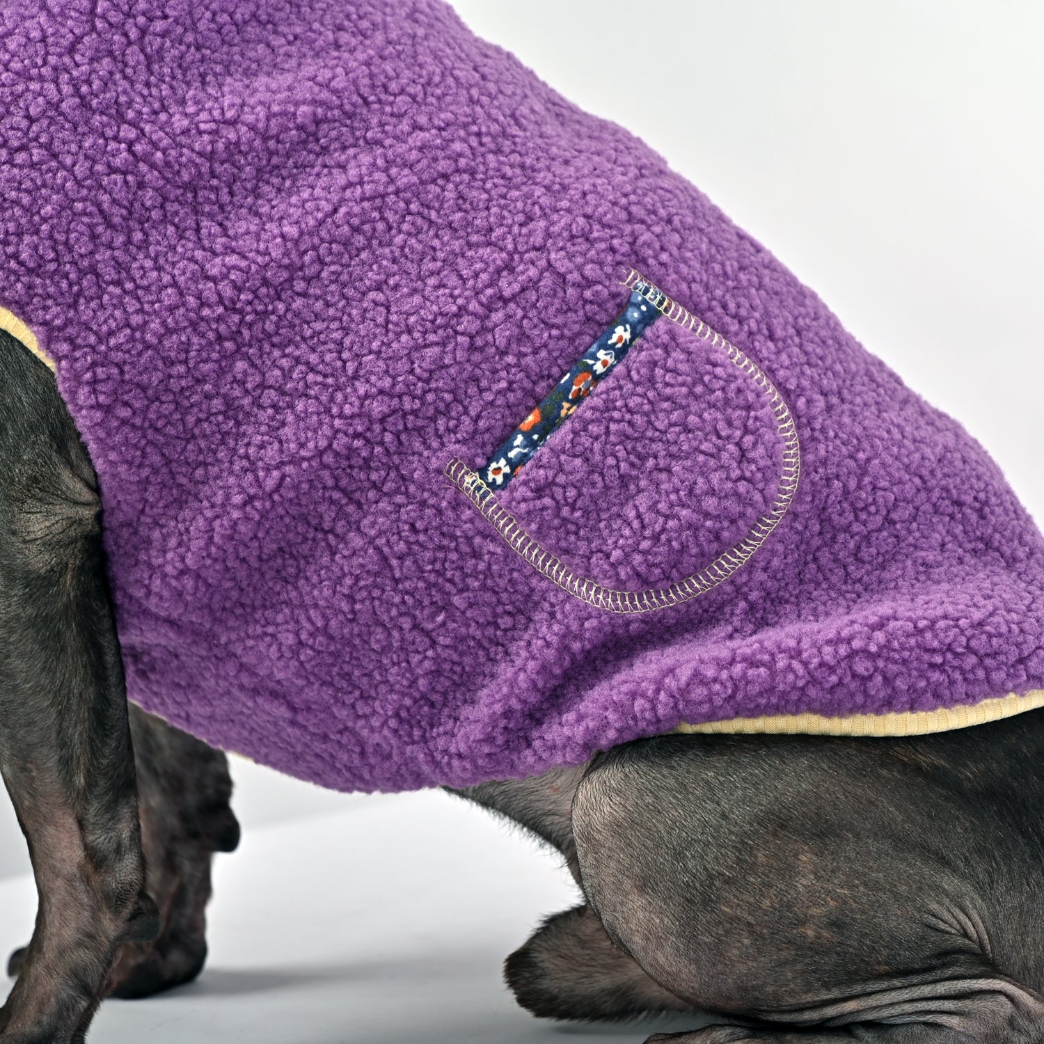 Trendy Bulldog Blizzard - Warm Fleece Hooded Frenchie Winter Cloth V1...