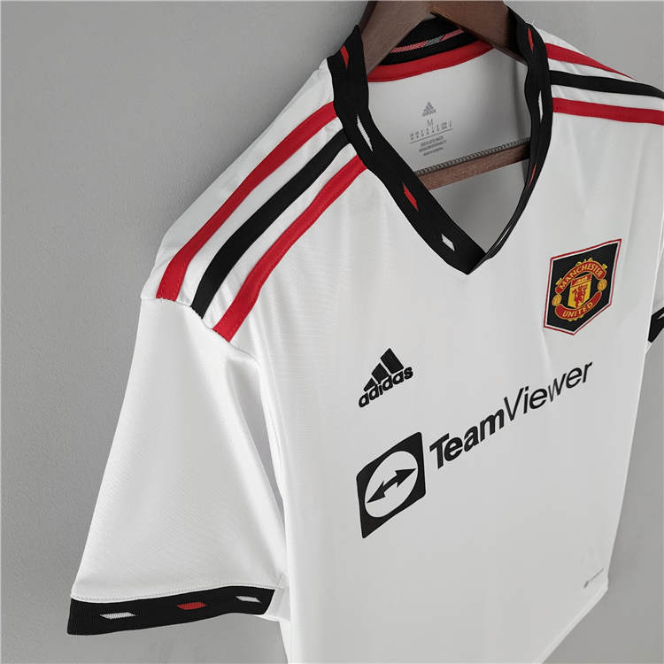 Durable Man Utd Manchester United 2223 Away Kit White Soccer Jersey
