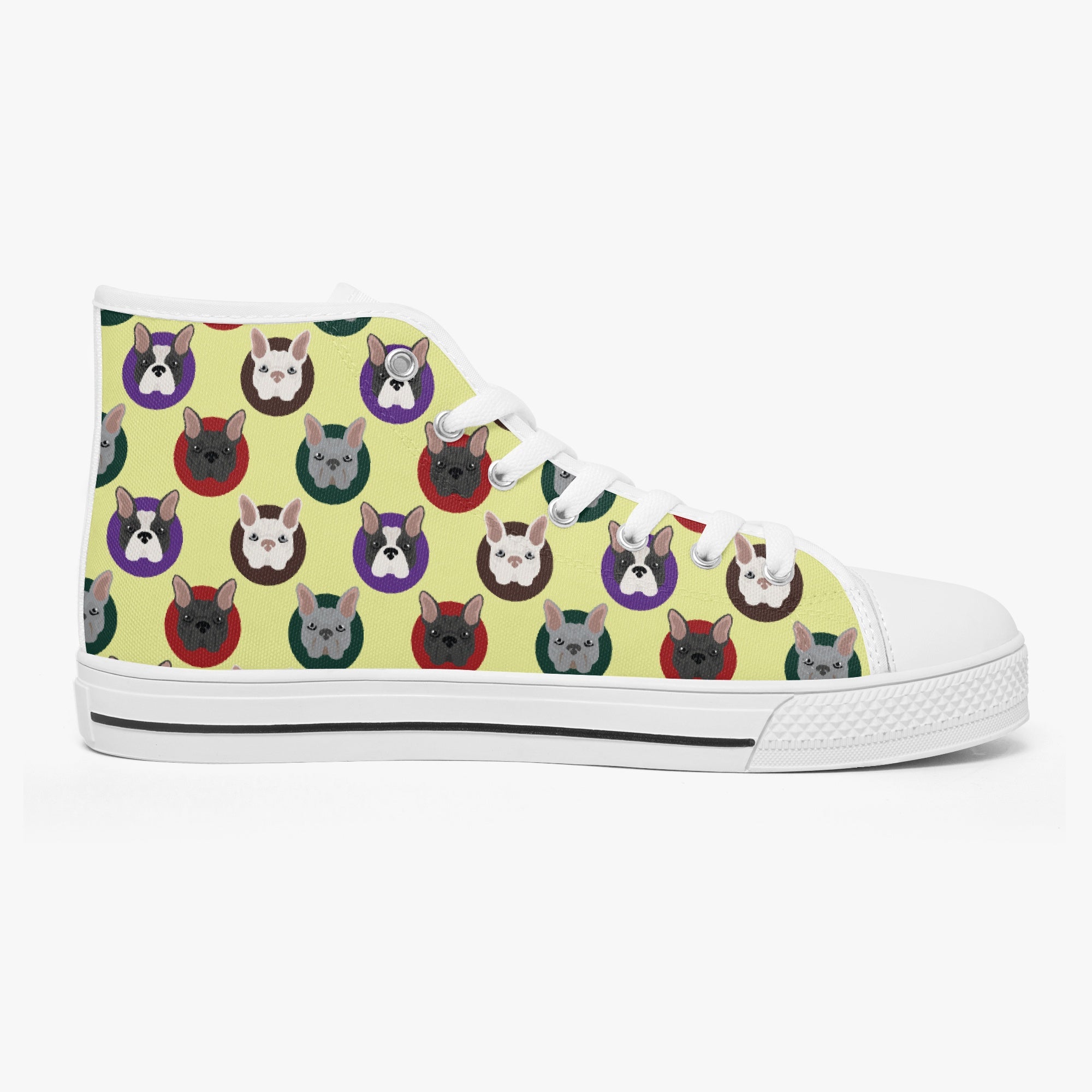 French Bulldog Lover Megan Classic High Top Canvas Shoes Casual Footwear