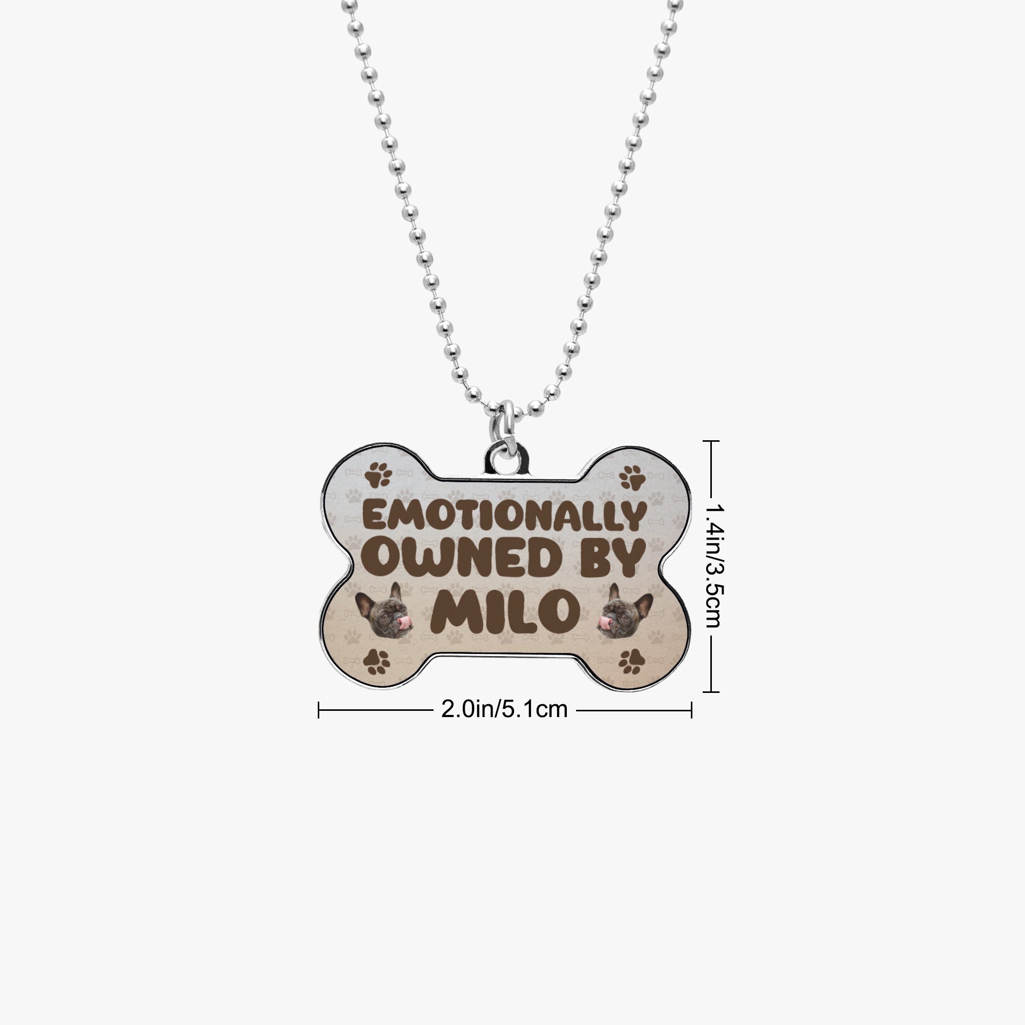 Comfortable Emotionally Owned - Necklace For Frenchie Moms for Street