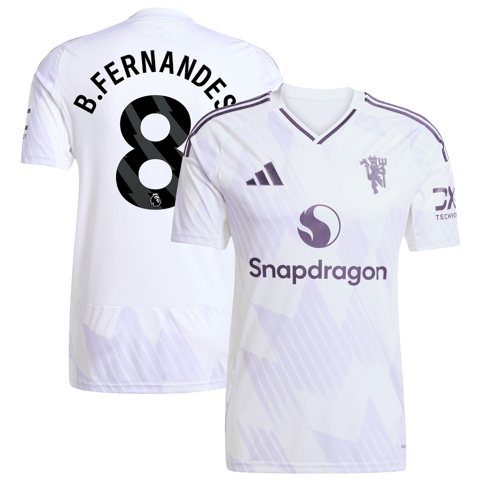 [SJH] Bruno Fernandes Manchester United 2025/26 Away Replica Player Jersey - White