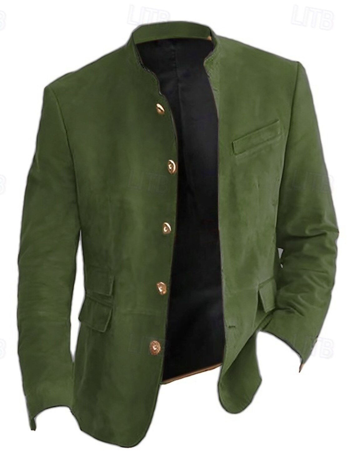 Men's Lightweight Jacket Casual Faux Suede Going out Soft Buckle