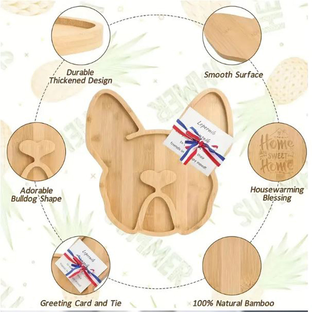 French Bulldog Cheesehound French Bulldog Cheese Board Food Tray Durable Dog Item