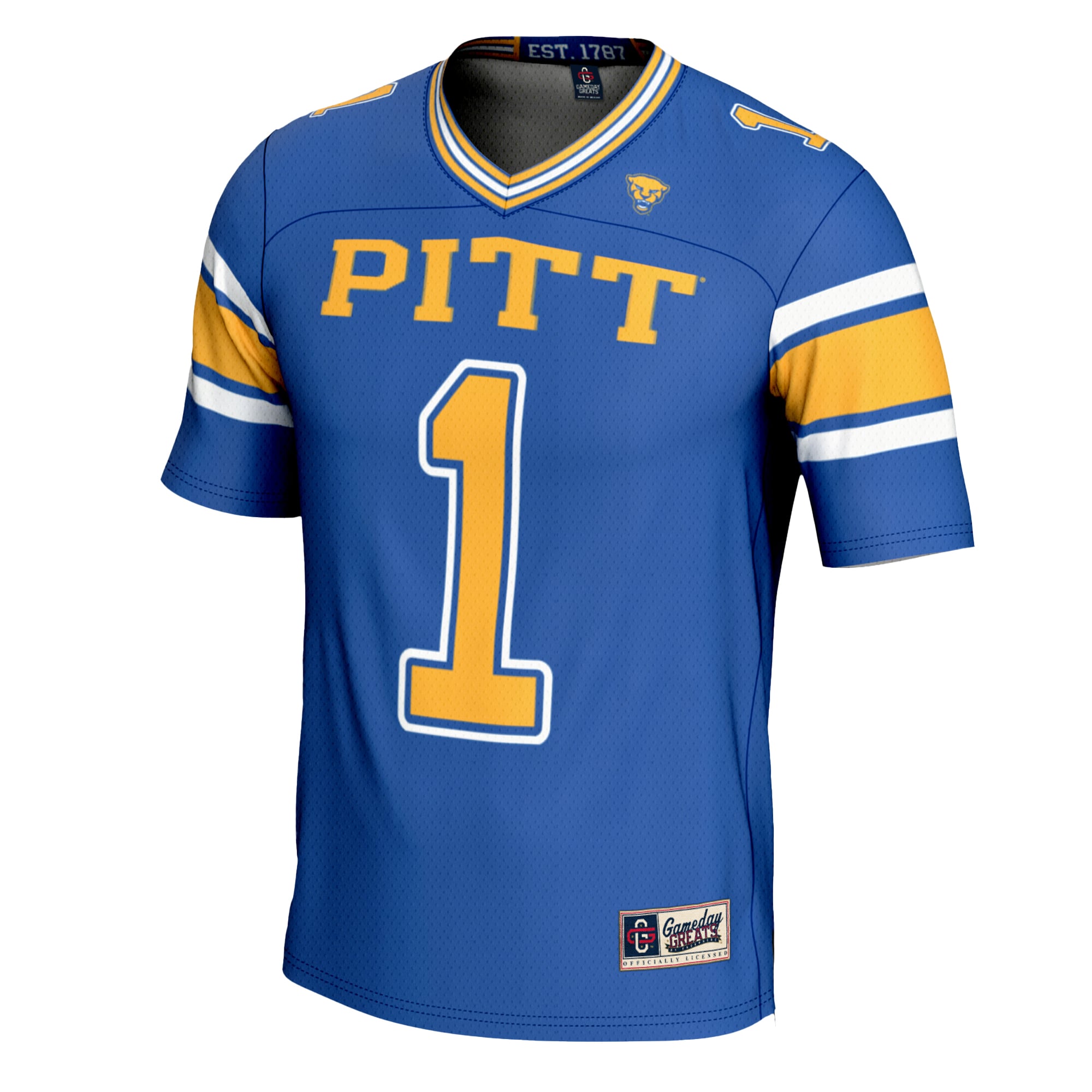 Youth #1 Royal Pitt Panthers Football Jersey