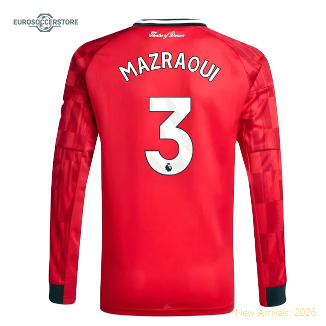 2025-2026 Man Utd Kids High-quality Mazraoui Jersey Dri-fit