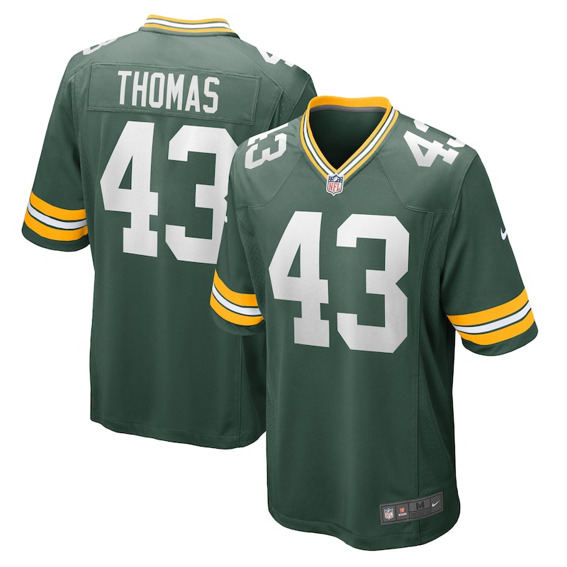 None Kiondre Thomas Team Captain GB Packers Premium Material Jersey