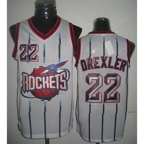 White Houston Rockets #22 Jersey - Mesh Fabric Game Day Wear