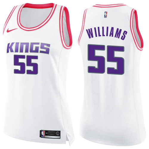 Kings #55 Jason Williams Premium 2024 Icon NBA Jersey - White Swingman