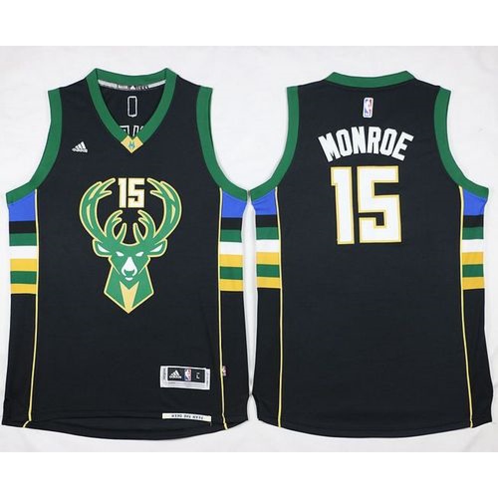 Game Day Top-Grade Men's Bucks #15 Greg Black Basketball Jersey