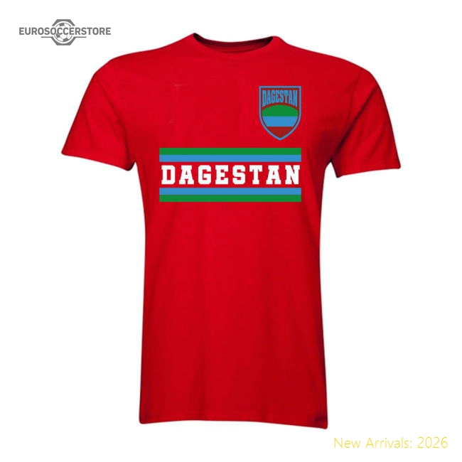Dagestan Core Football Country T-Shirt (Red)
