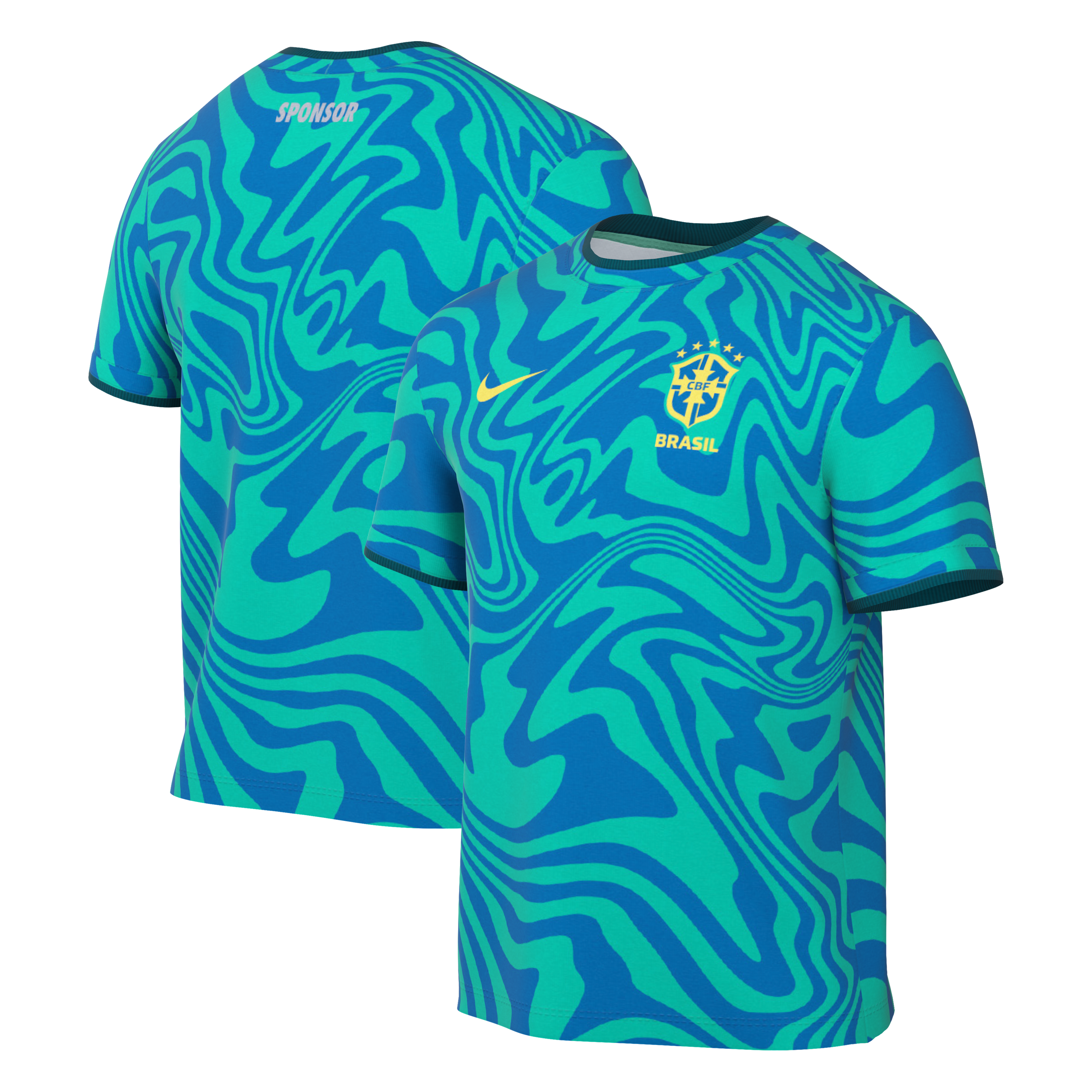 [SJH] Brazil National Team 2026 Academy Pro Pre-Match Jersey Top - Green