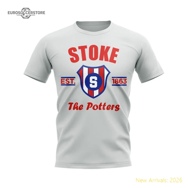 Official Stoke Established Football T-shirt (white) - Premium Quality