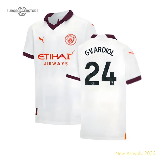 2023-2024 Man City Away Shirt (Kids) (Gvardiol 24)