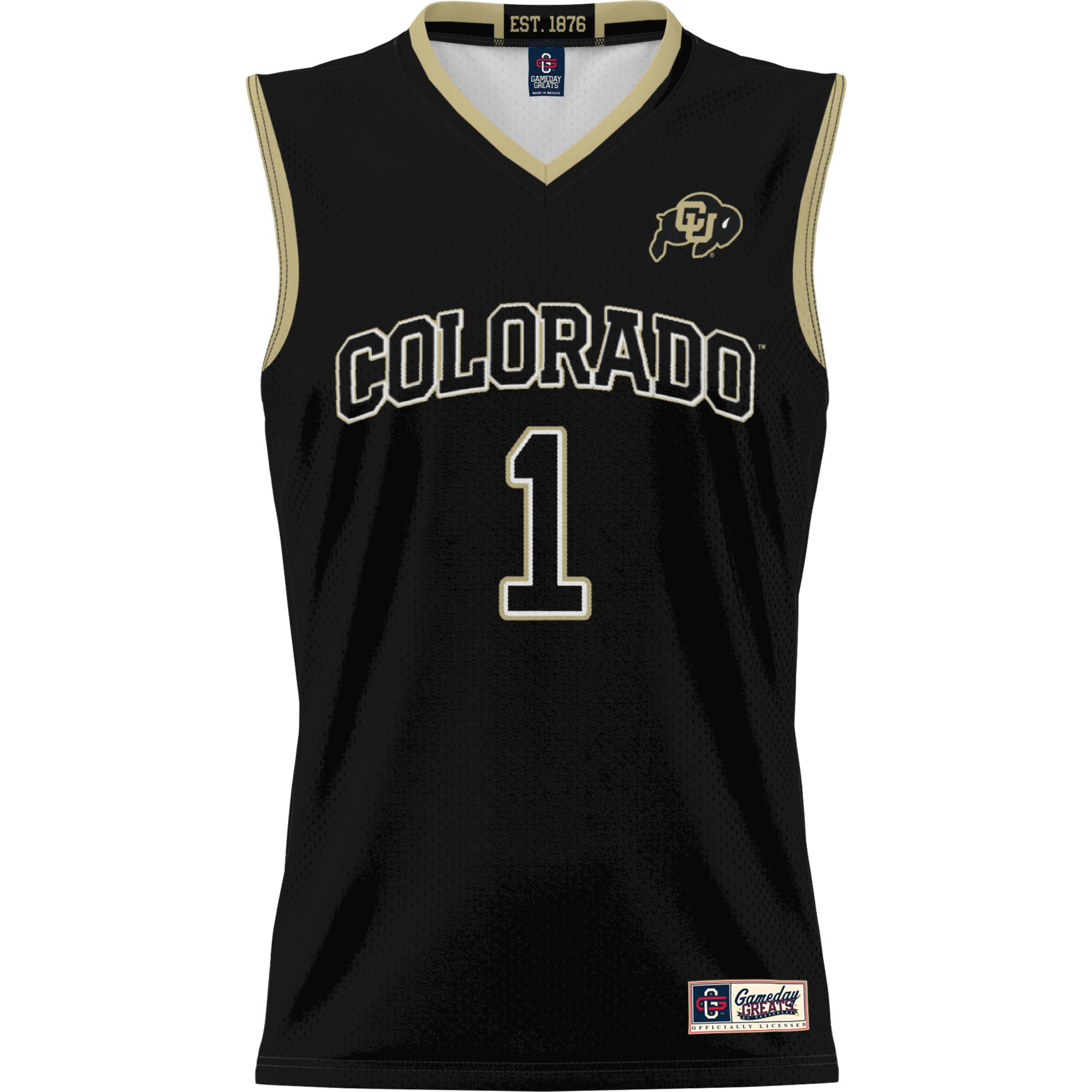 [DDG] Colorado Buffaloes GameDay Greats Replica Lightweight Basketball Jersey - Black