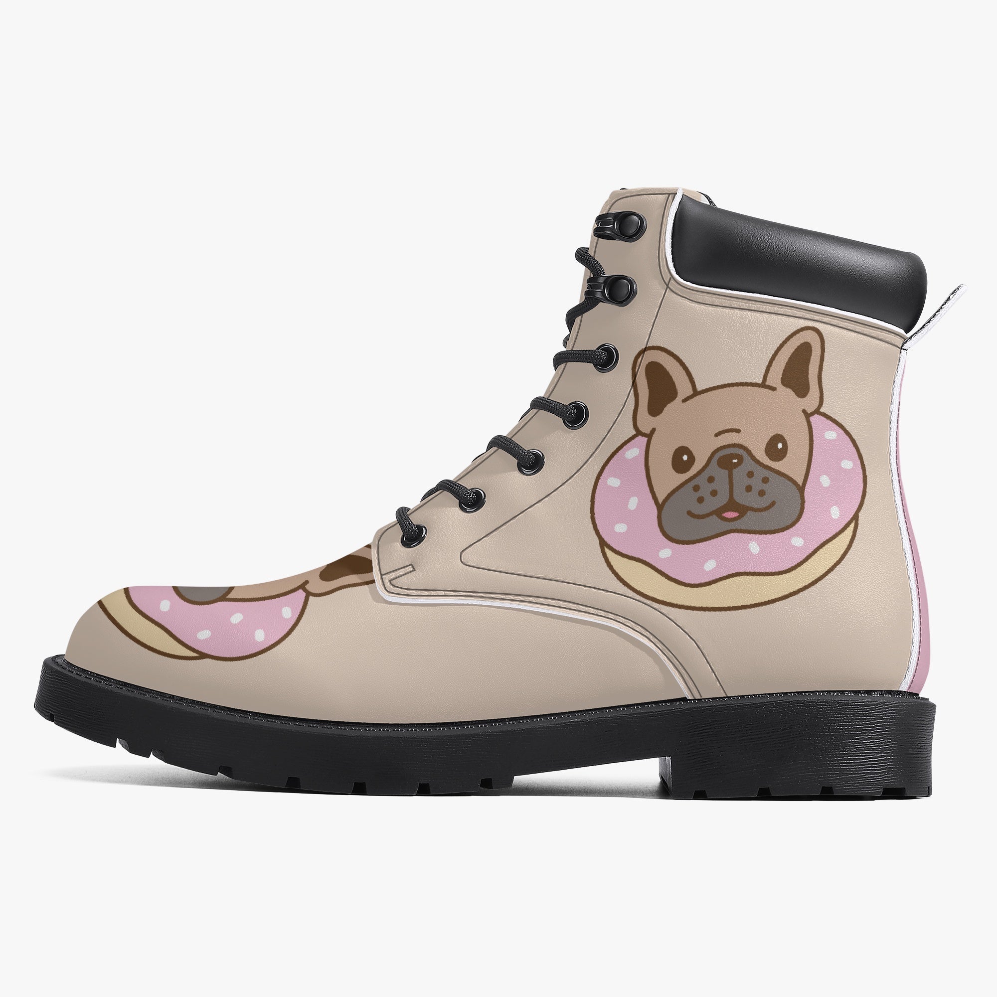 French Bulldog Lover Tommy Casual Leather Boot Stylish Daily Item