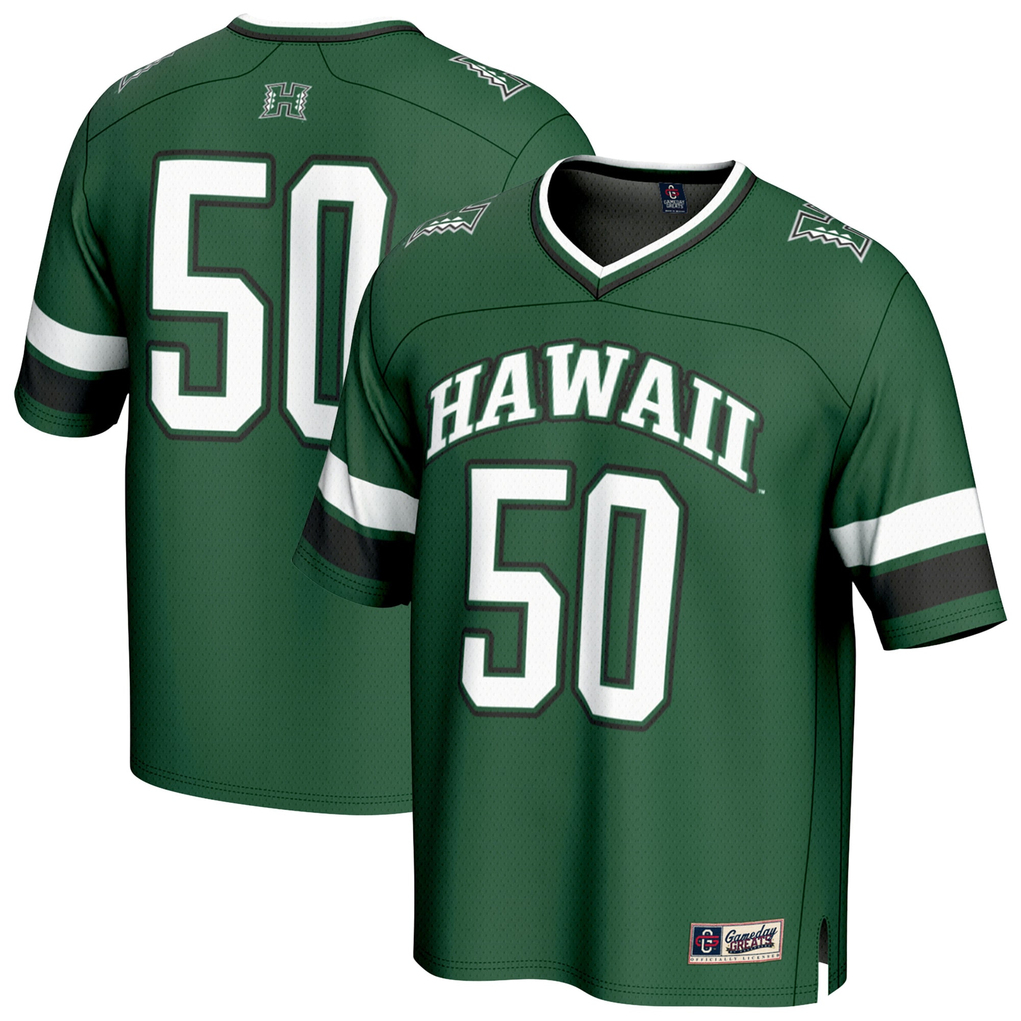 [NJP] Women's Hawaii Rainbow Warriors GameDay Greats Lightweight Collegiate Football Fashion Jersey - Green