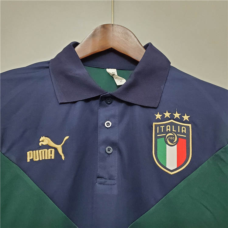 Licensed Durable Euro 2020 Italy 20-21 NavyGreen Polo Shirt