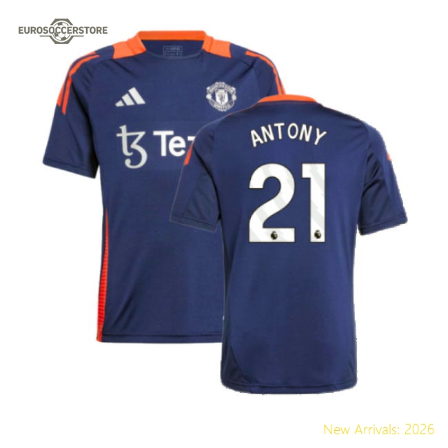 2024-2025 Man Utd Training Jersey (Night Indigo) - Kids (Antony 21)