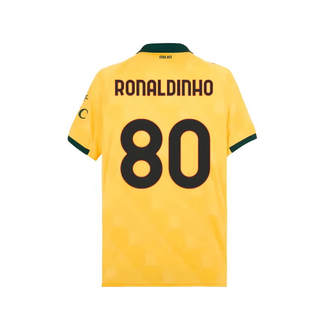 AC Milan Official 2025-2026 Third Shirt (Ronaldinho 80)