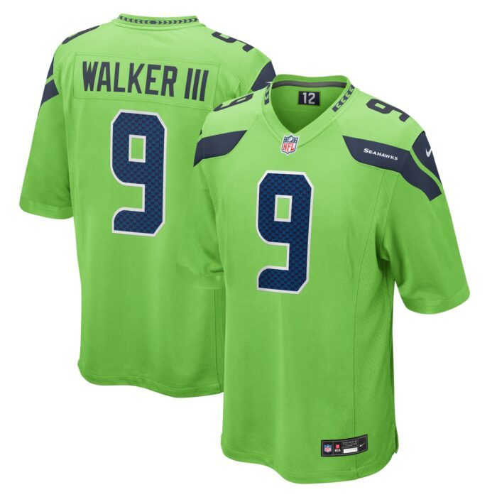 Men's Seattle Seahawks Kenneth Walker III Nike Neon Green ...