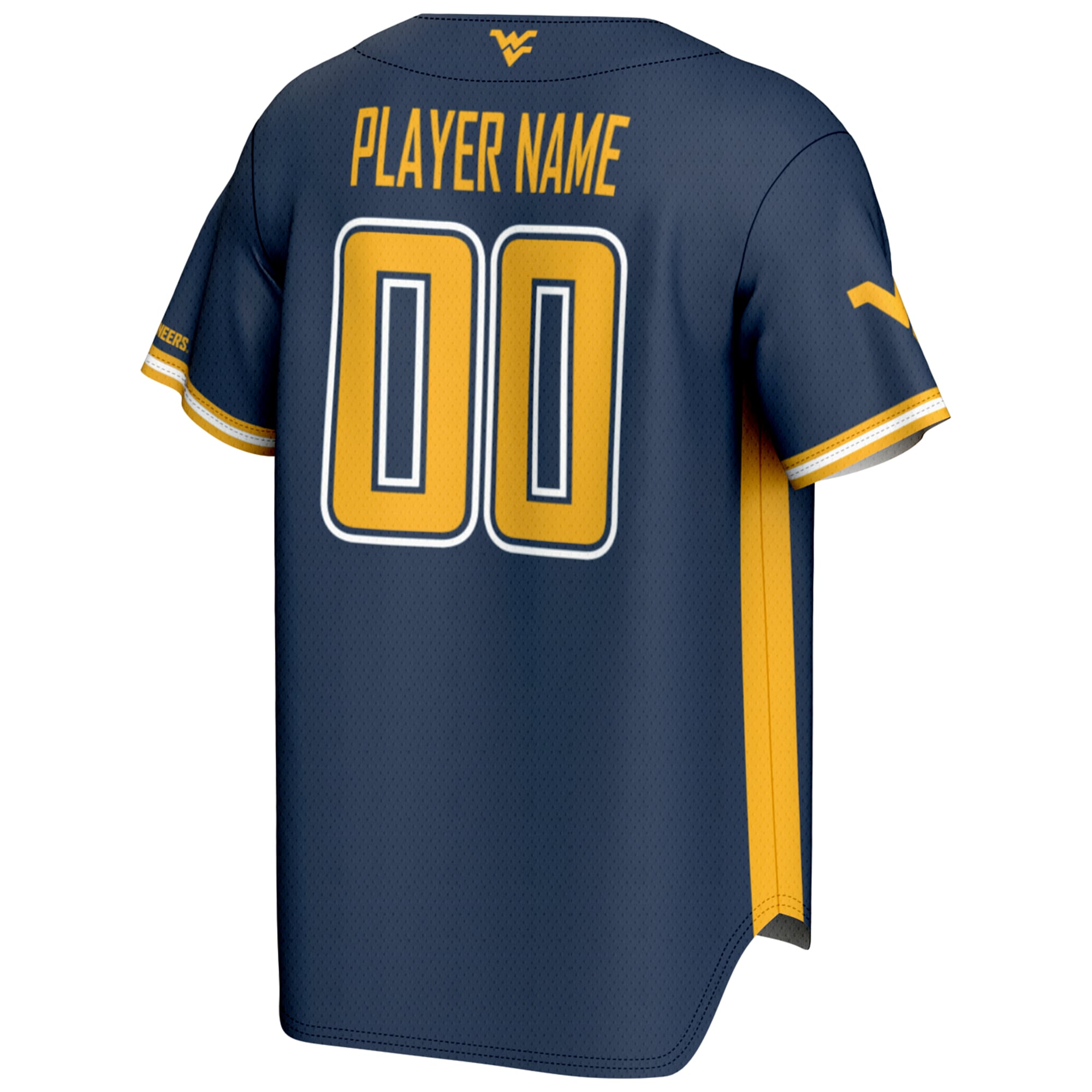 [NJP] West Virginia Mountaineers GameDay Greats NIL Pick-A-Player Lightweight Baseball Jersey - Navy