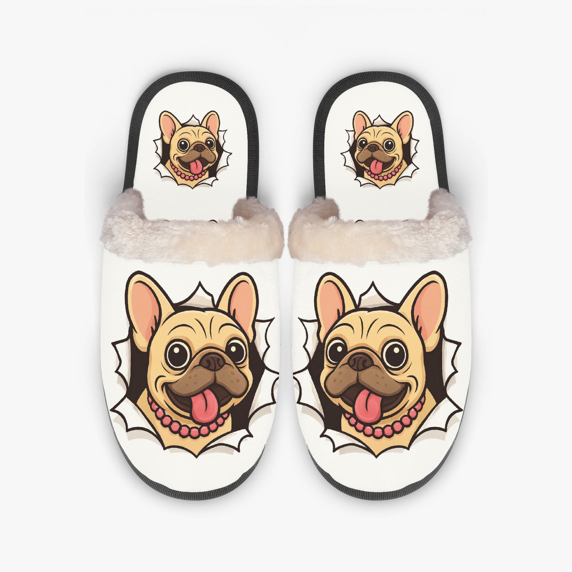 French Bulldog Spud Cozy Winter Slippers Cozy Paw Wear