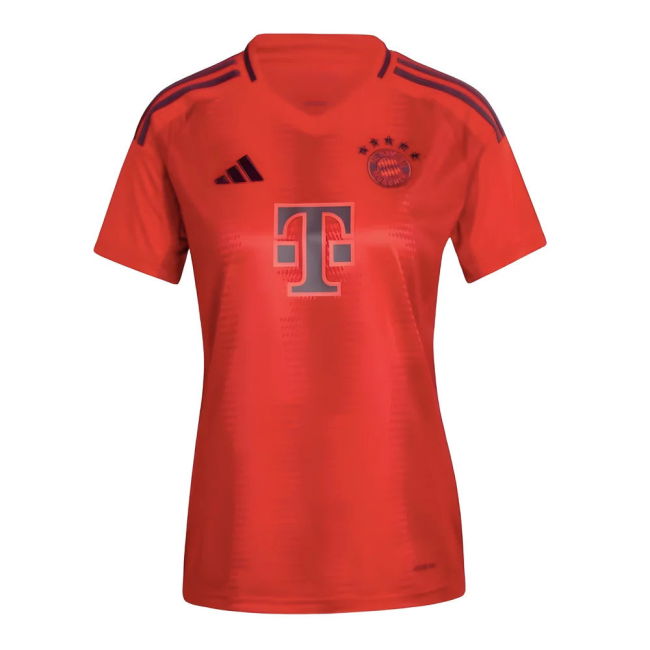 2024-2025 Bayern Home Shirt - Womens Stretch Fabric Durable Stitching