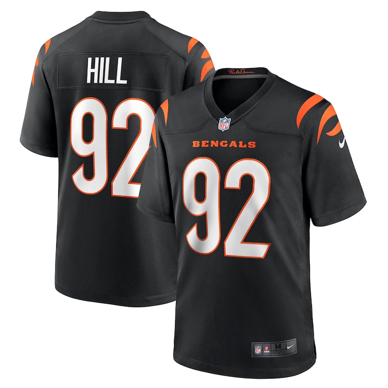 None B.J. Hill CIN Bengals Retro Top-Grade Jersey Football Apparel