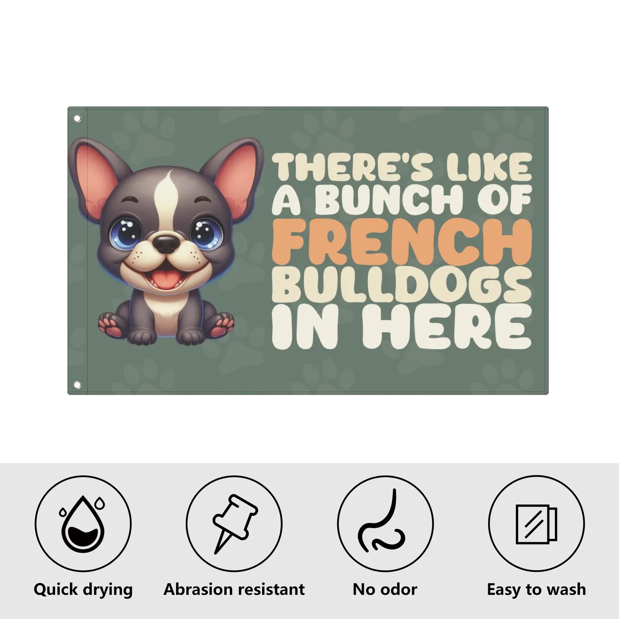 Cozy Durable Olive - Garden Flags For Frenchie Lovers for Fashion Lovers