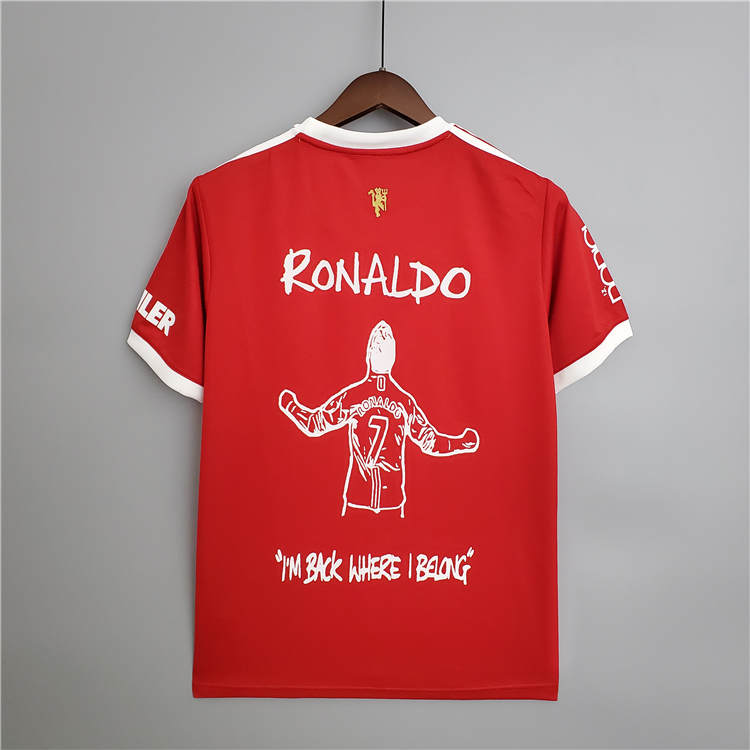 Manchester United 21-22 Kit Home Red Ronaldo 7 Soccer Jersey Football