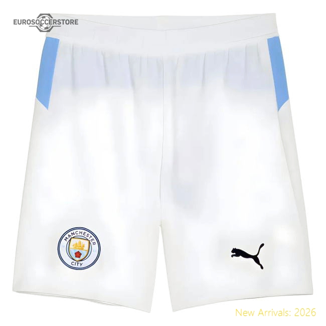 2025-2026 City Man Home Shorts (White) Fan Edition Fan Edition