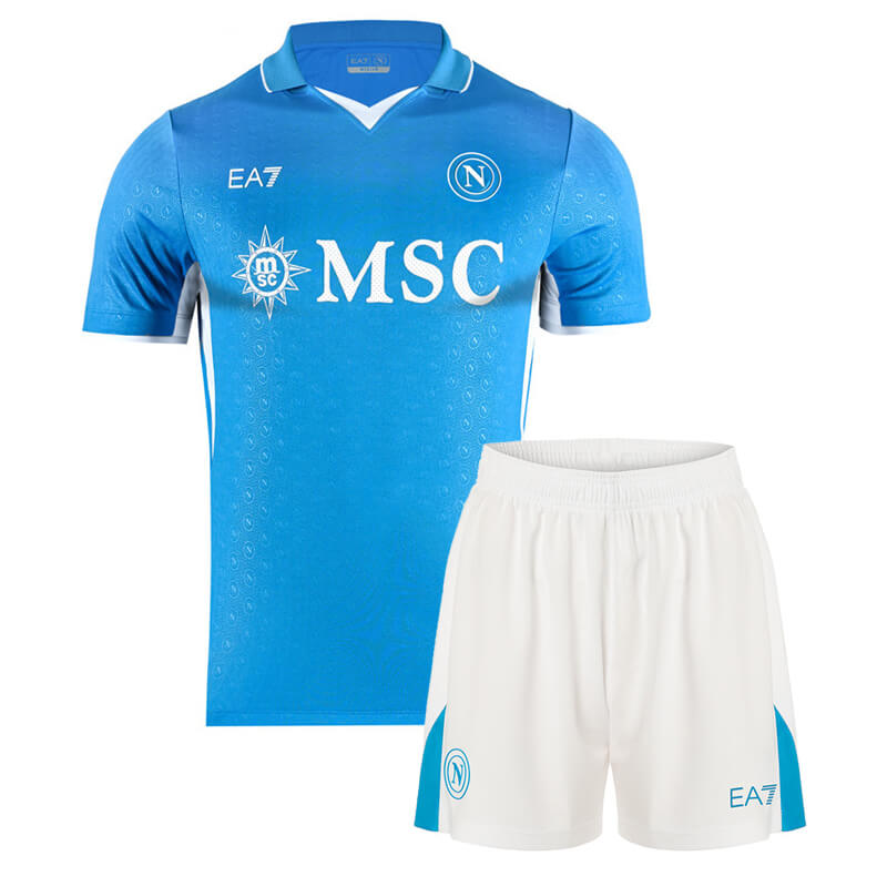 Kids 2425 Napoli Home Jersey ShirtShorts - Official Replica 18556