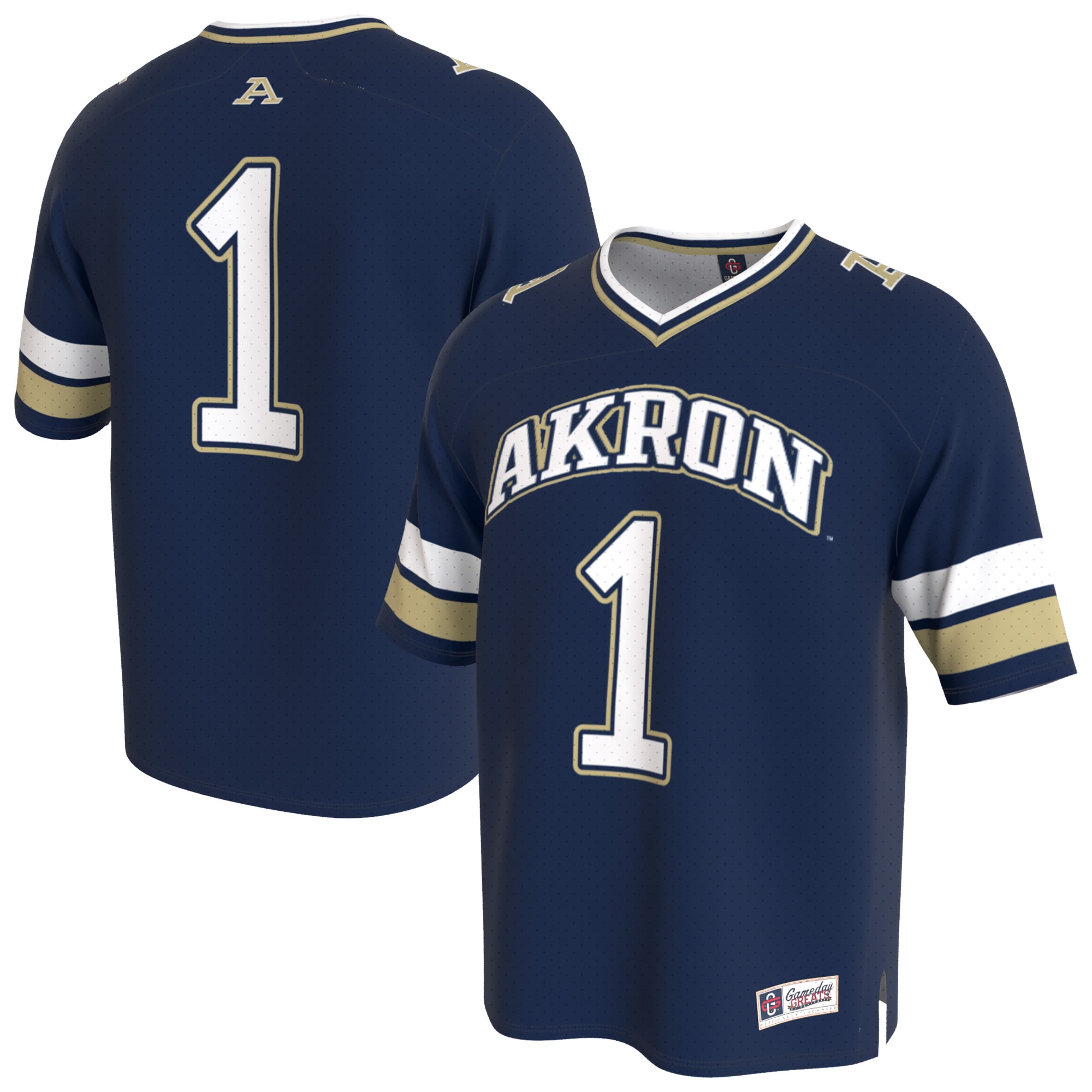 Akron Zips GameDay Greats Youth Lightweight Collegiate Football Fashion 26/27 Football Jersey - Navy