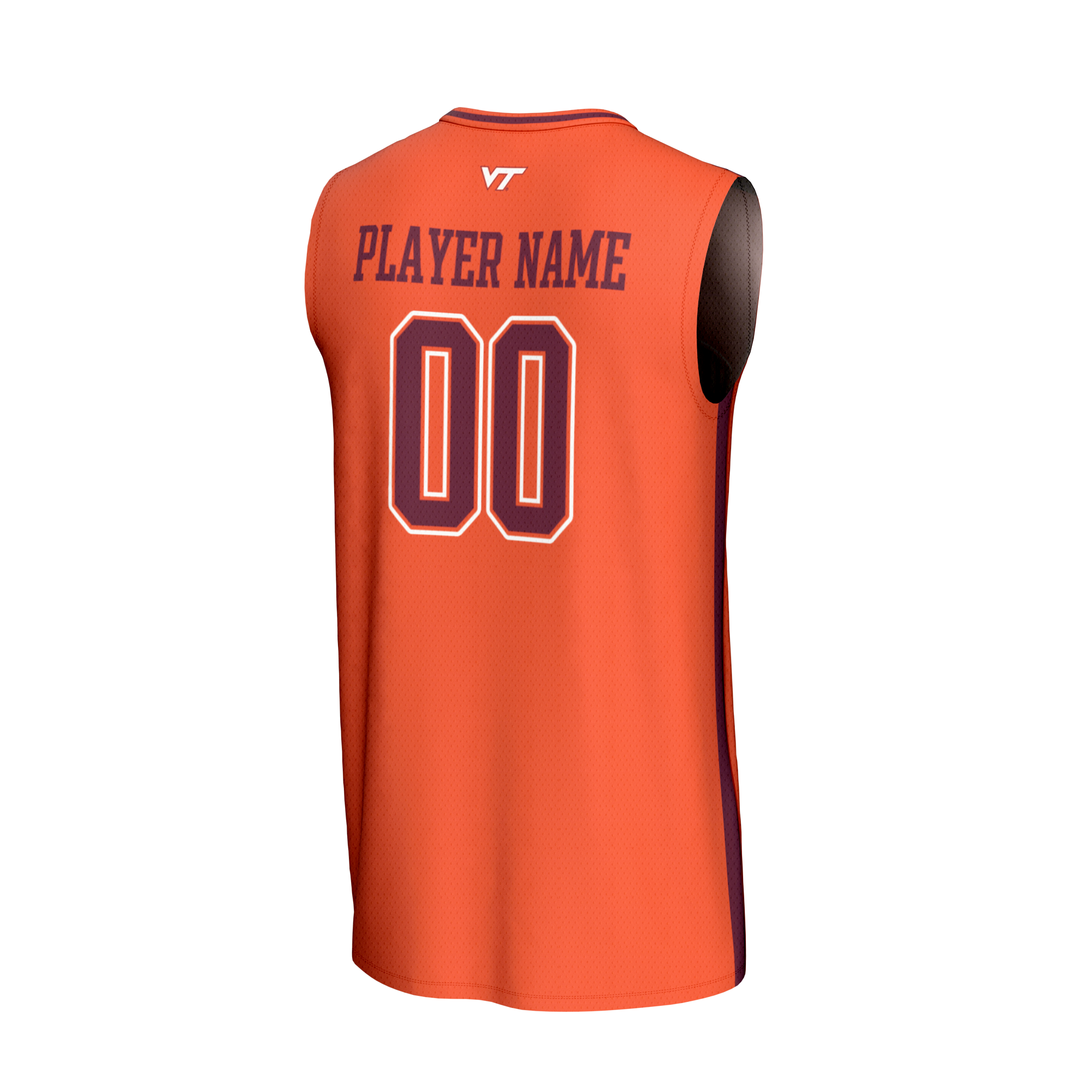 [NJP] Virginia Tech Hokies GameDay Greats NIL Pick-A-Player Lightweight Basketball Fashion Jersey - Orange