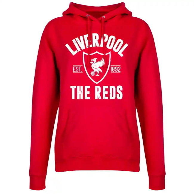 Liverpool Established Womens Hoodie - Red