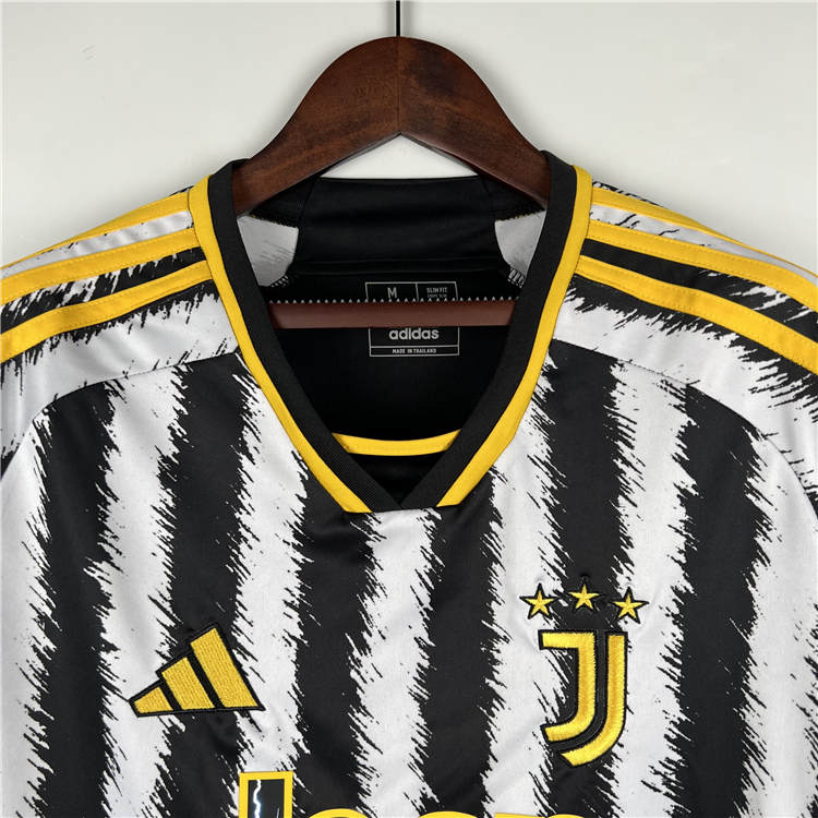 2324 Juventus Home Soccer Jersey Long Sleeve Football Shirt -