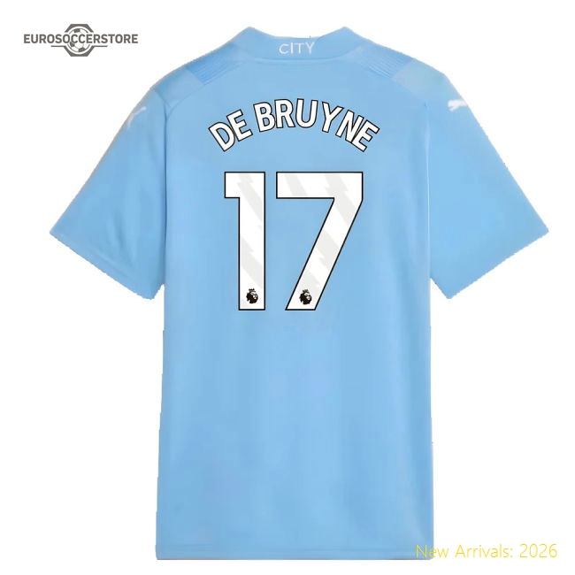 2023-2024 Man City Home Shirt (Kids) (DE BRUYNE 17)