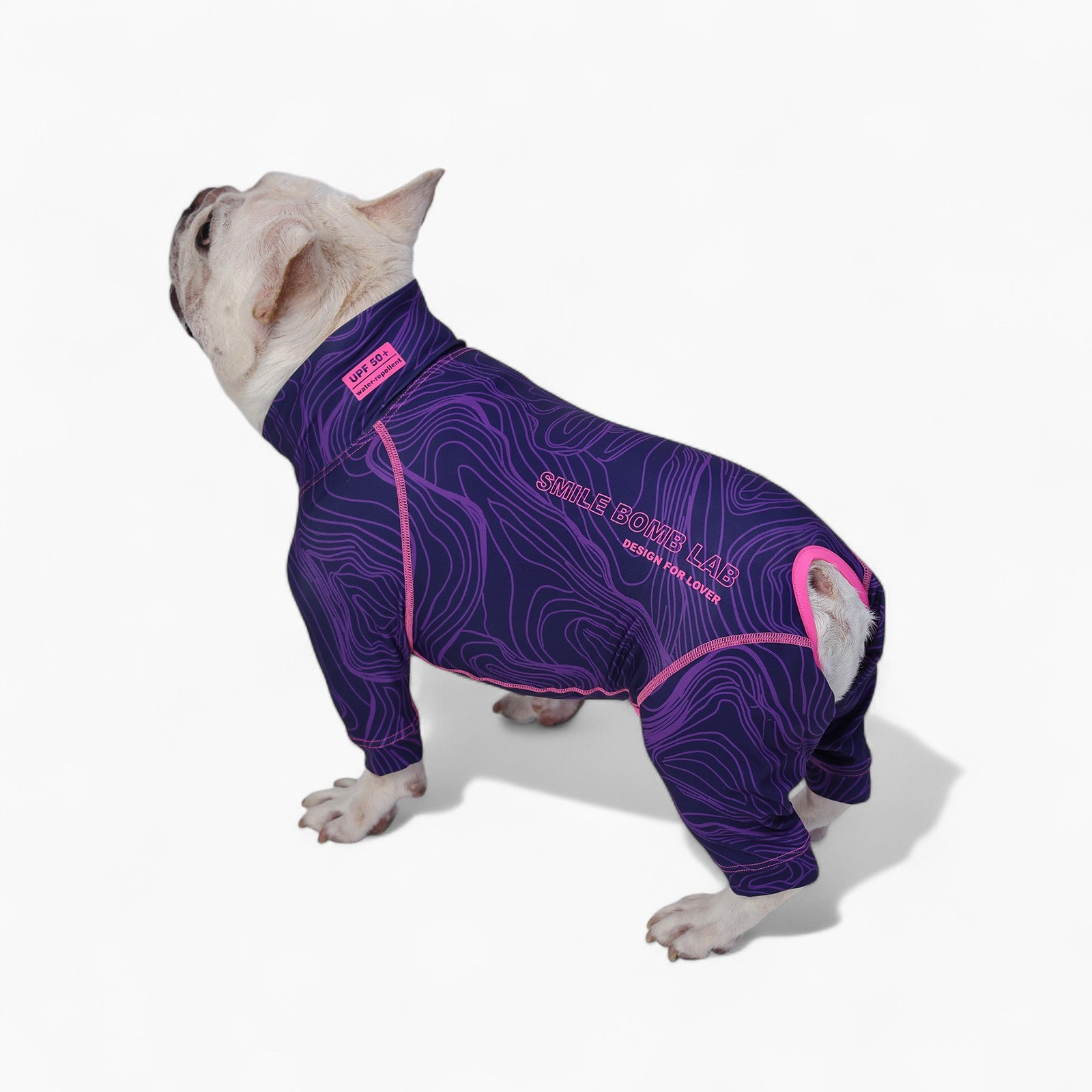 Frenchie Calming Pajamas – Breathable Full-Body Dog Swimwear