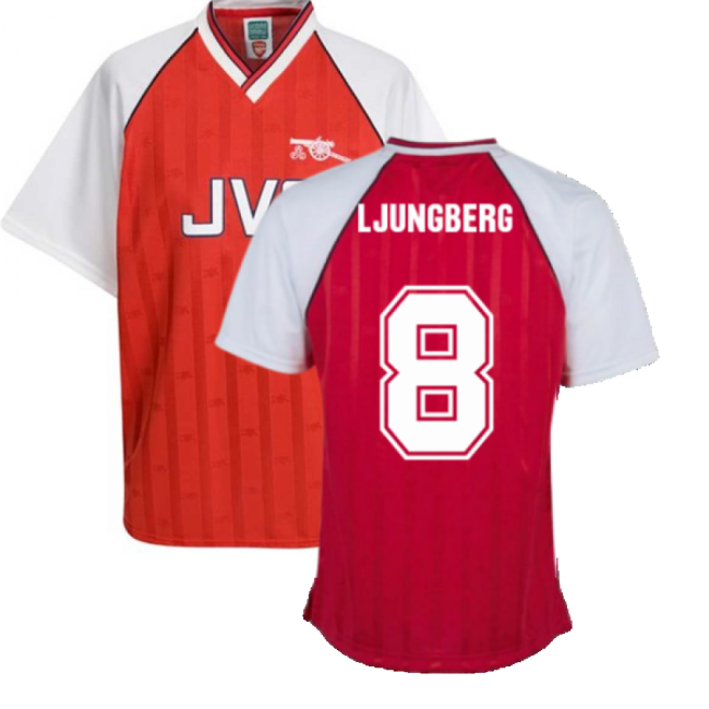 Arsenal 1988 Home Retro Football Shirt (Ljungberg 8) Fan Edition