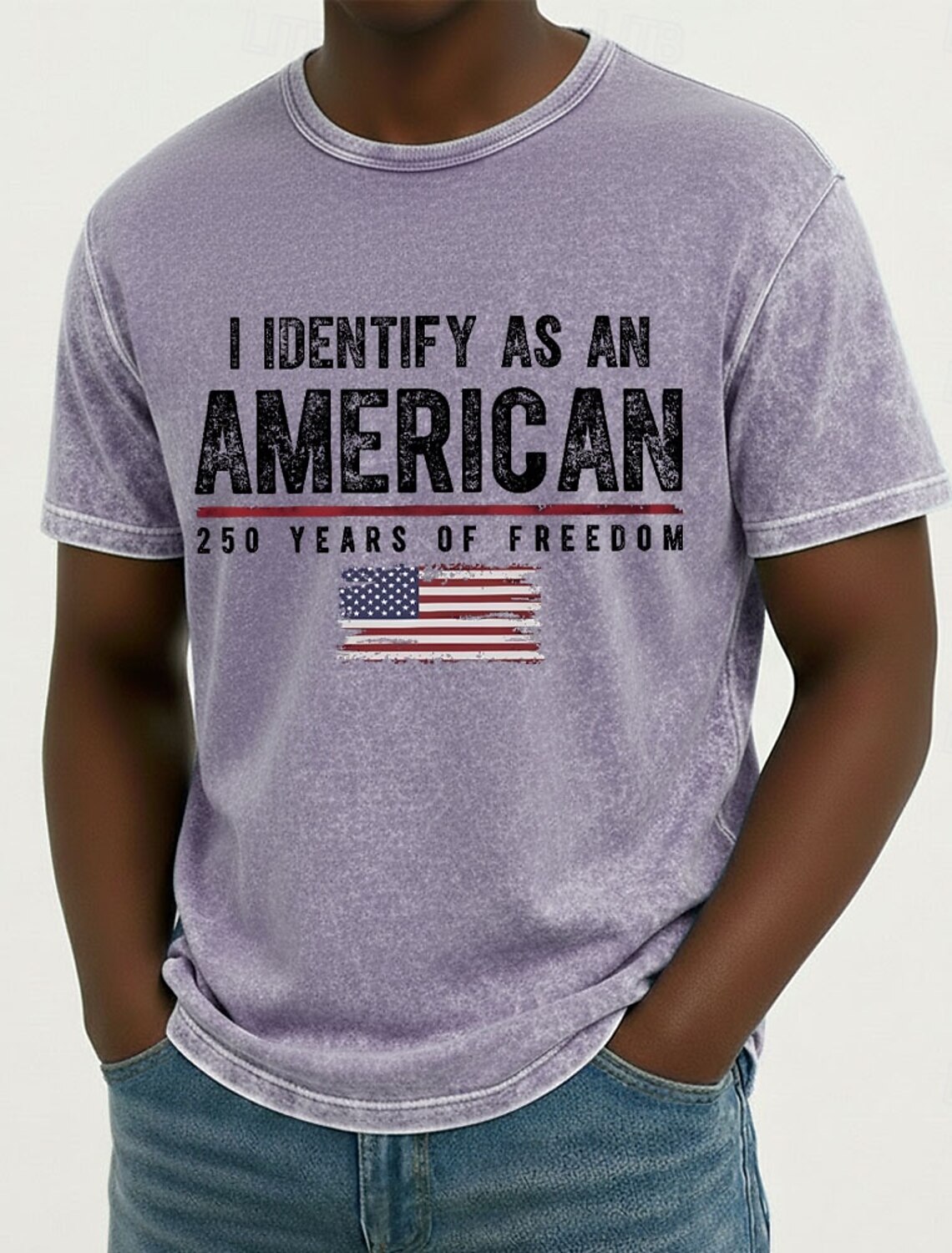 4th of July 2026 250th Memorial Day Men's Patriotic Vintage Retro Patriot US Flag Crew Neck Short Sleeve T-Shirt Casual