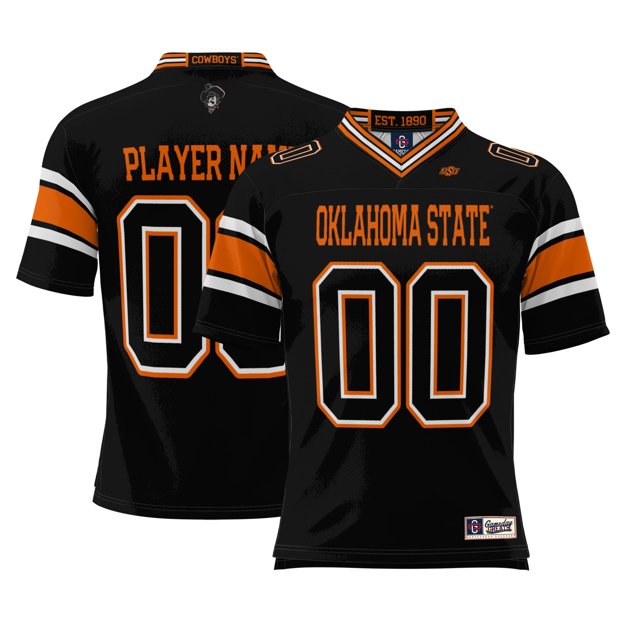 [NJP] Oklahoma State Cowboys GameDay Greats Youth NIL Pick-A-Player Football Jersey - Black