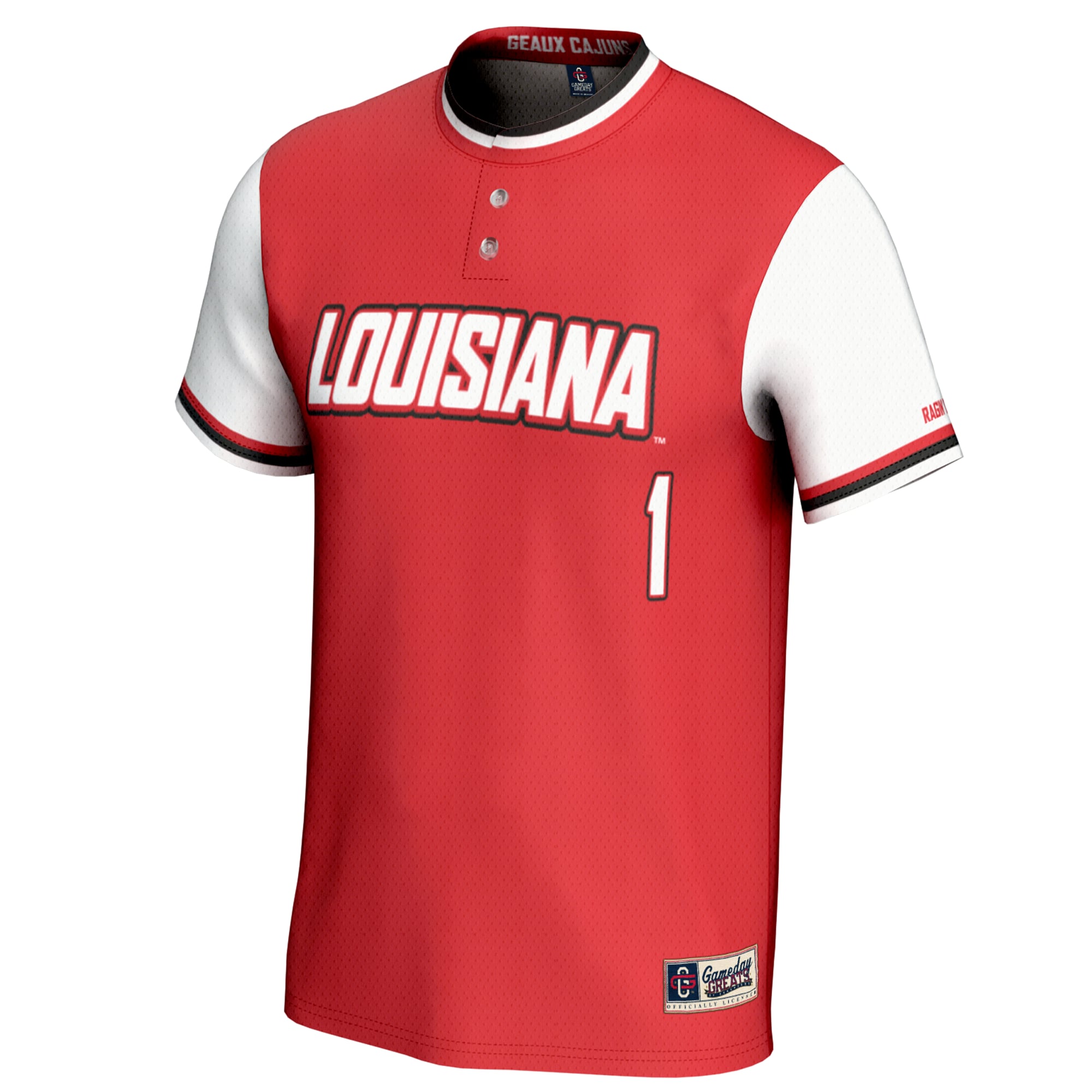 #1 Louisiana Ragin' Cajuns GameDay Greats Unisex Lightweight Softball Jersey - Cardinal