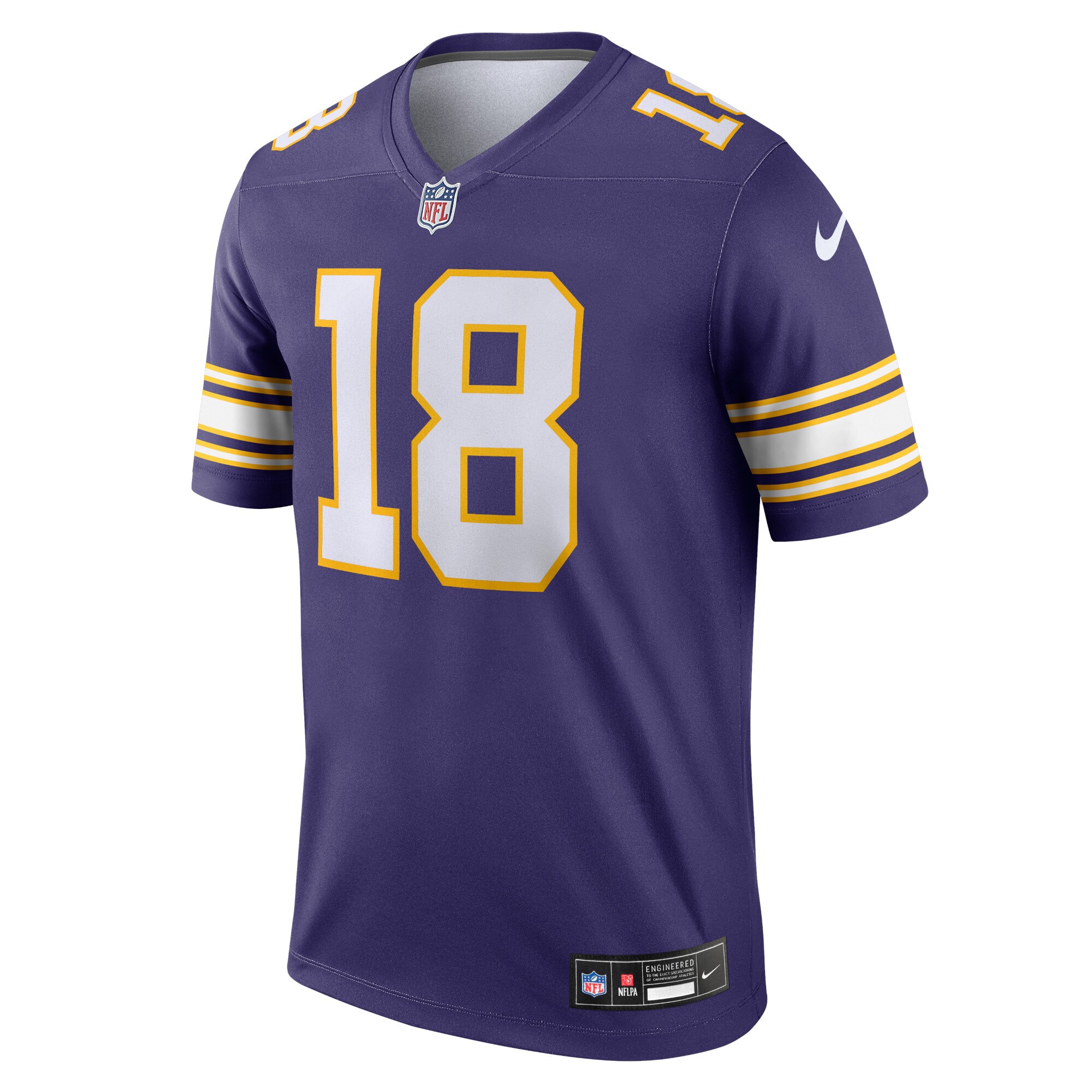 [SJH] Justin Jefferson #18 Minnesota Vikings Legend Player Performance Jersey Top - Purple