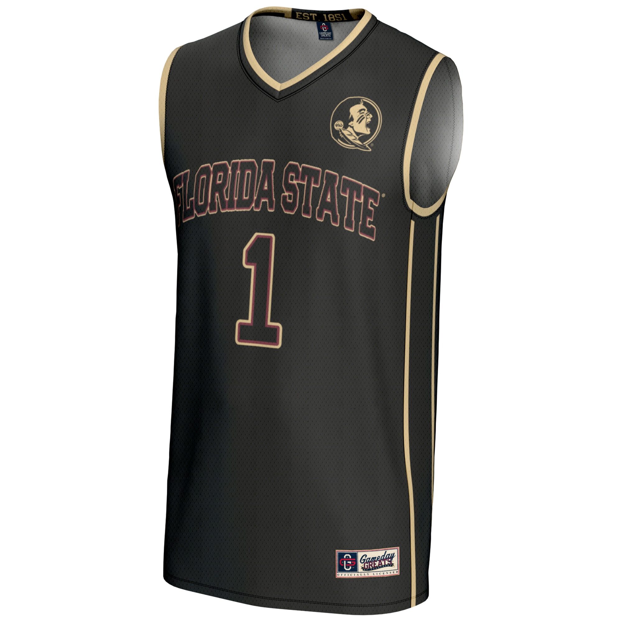 [NJP] Florida State Seminoles GameDay Greats Youth Lightweight Basketball Jersey - Black