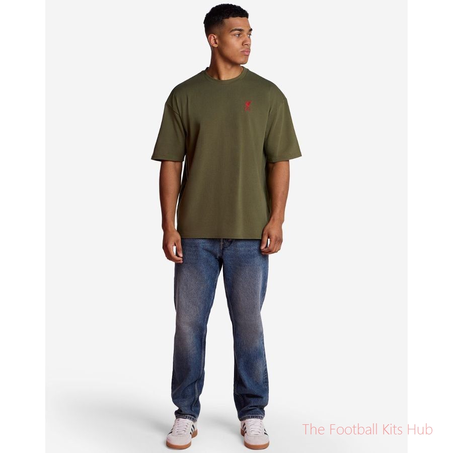 Liverpool Oversized T-Shirt Liverbird - Khaki Green